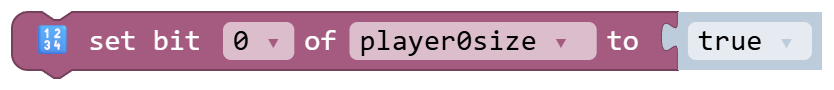 set bit 0 of player0size to true