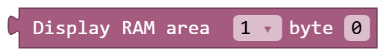 Display RAM area 1 byte 0