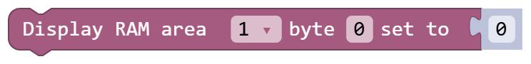 Display RAM area 1 byte 0 set to 0