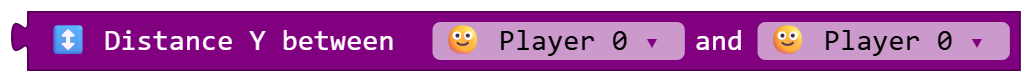↕ Distance Y between Player 0 and Player 0