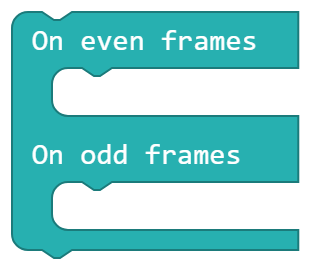 On even frames ? On odd frames ?