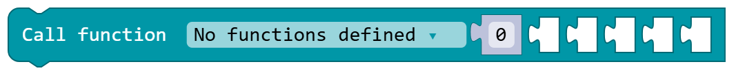 Call function No functions defined 0 ? ? ? ? ?