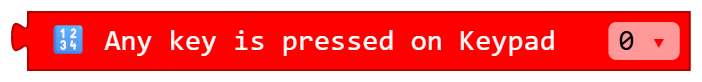 Any key is pressed on Keypad 0