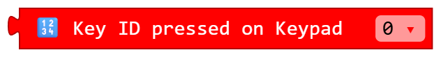 Key ID pressed on Keypad 0