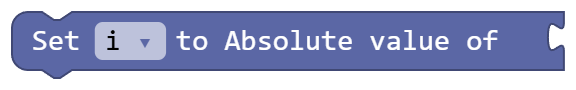 Set i to Absolute value of ?