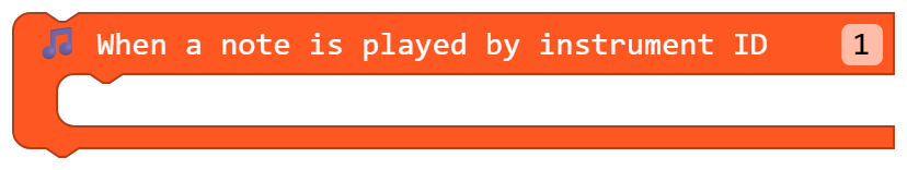 When a note is played by instrument ID 1 ?