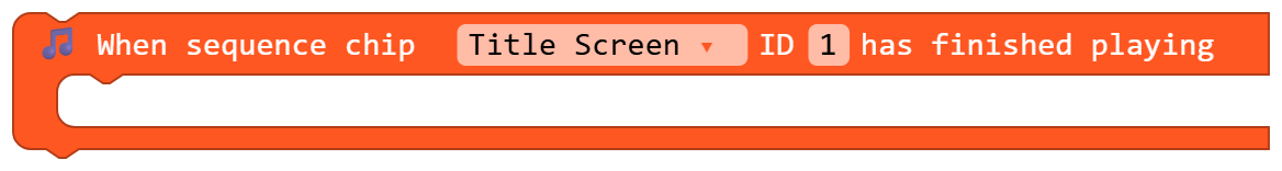 When sequence chip Title Screen ID 1 has finished playing ?