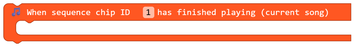 When sequence chip ID 1 has finished playing (current song) ?