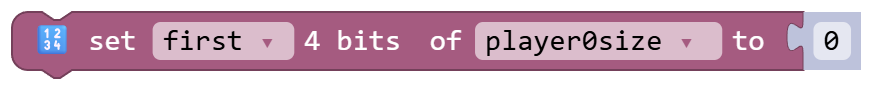 set first 4 bits of player0size to 0
