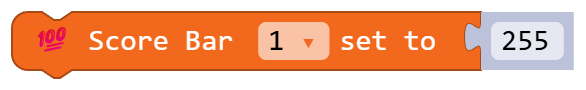 Score Bar 1 set to 255