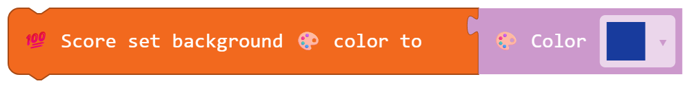 Score set background color to ( Color )