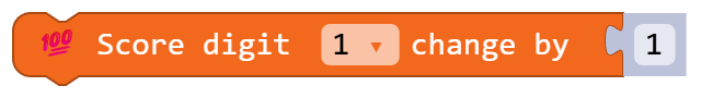 Score digit 1 change by 1
