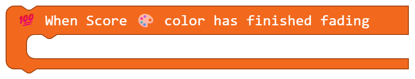 When Score color has finished fading ?