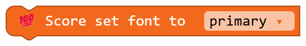 Score set font to primary