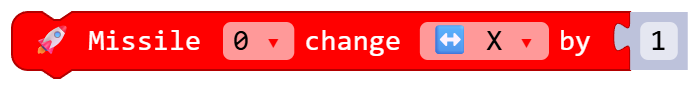Missile 0 change ↔ X by 1