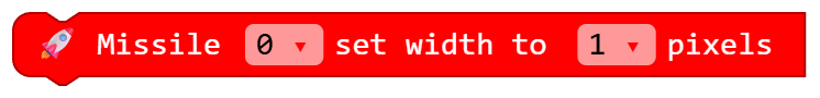 Missile 0 set width to 1 pixels