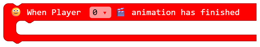When Player 0 animation has finished ?
