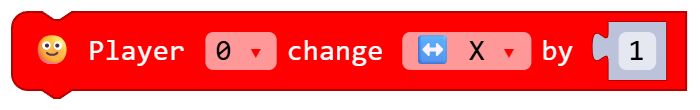 Player 0 change ↔ X by 1 true loop