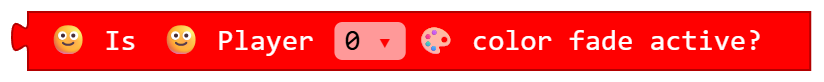 Is Player 0 color fade active?