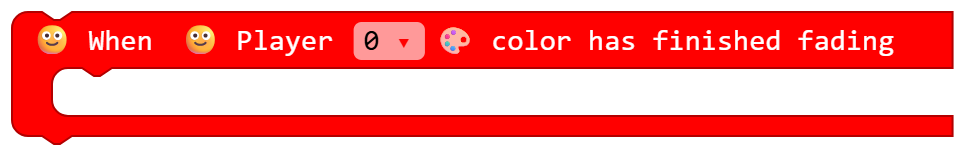 When Player 0 color has finished fading ?
