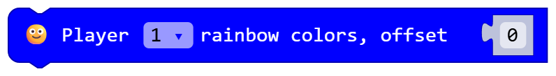 Player 1 rainbow colors, offset 0