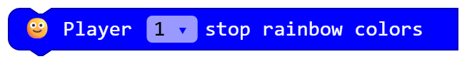 Player 1 stop rainbow colors