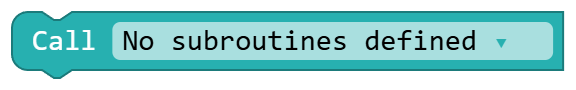 Call No subroutines defined