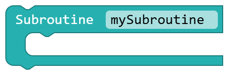 Subroutine mySubroutine ?