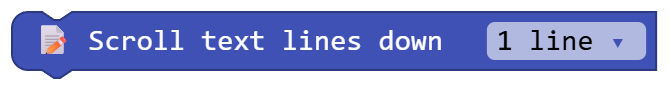 Scroll text lines down 1 line