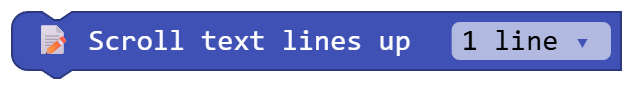 Scroll text lines up 1 line