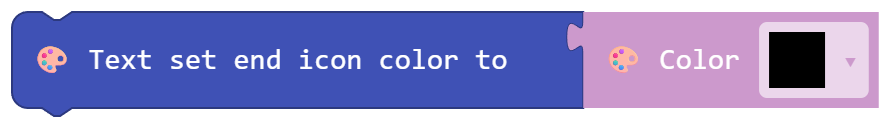 Text set end icon color to ( Color )