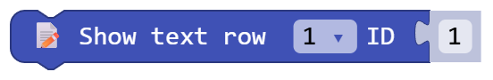 Show text row 1 ID 1