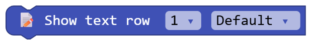 Show text row 1 Default