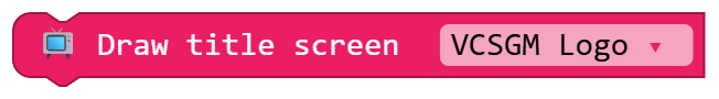 Draw title screen VCSGM Logo