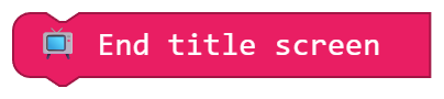 End title screen