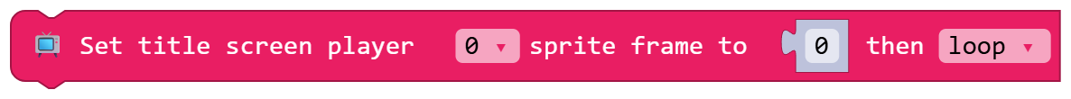 Set title screen player 0 sprite frame to 0 then loop