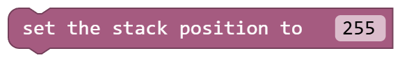 set the stack position to 255
