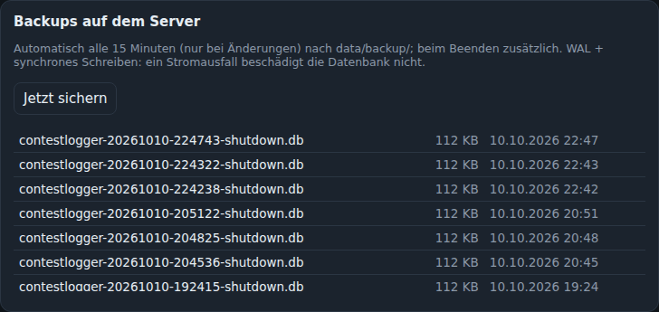 Backups auf dem Server