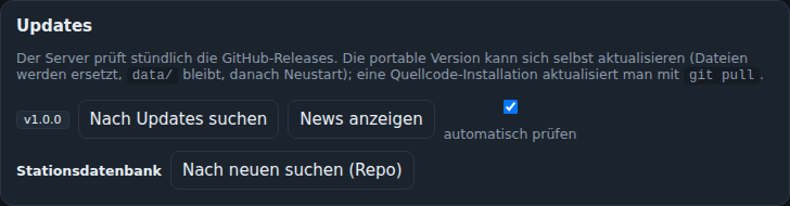 Updates in der Verwaltung