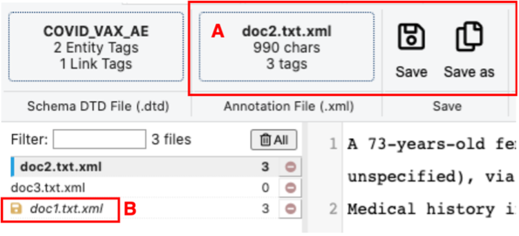 two ways of saving annotation