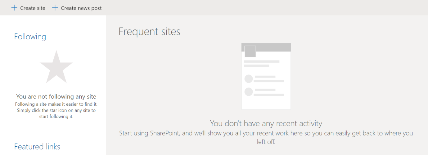 Create SharePoint site