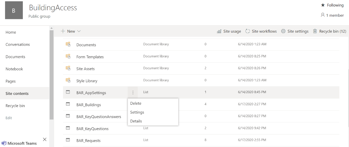 Configure SharePoint List