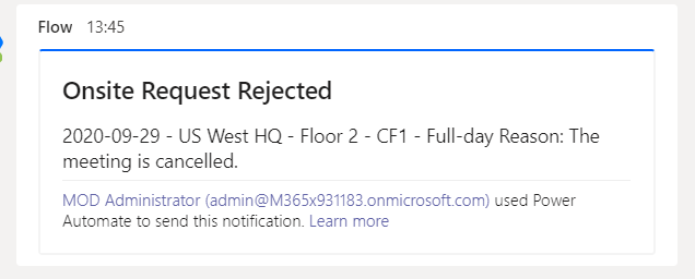 Approval using flow notification