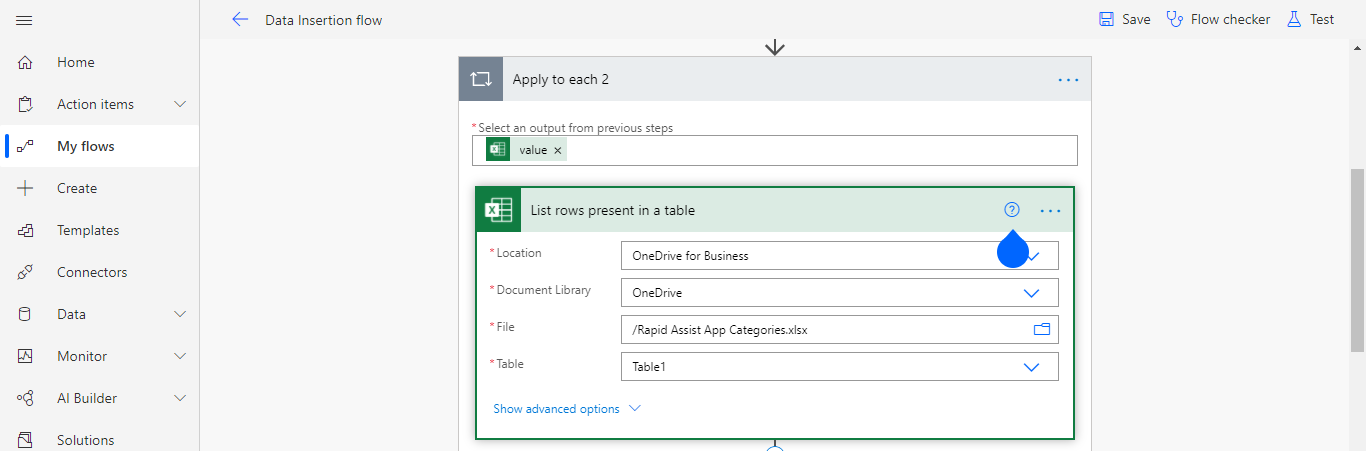 Change excel name