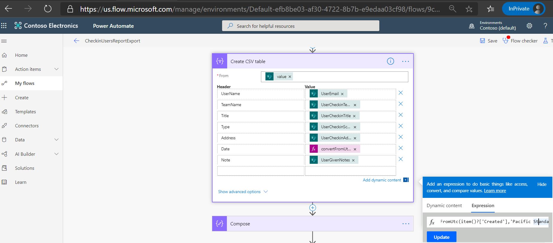 StaffCheck-ins Export App