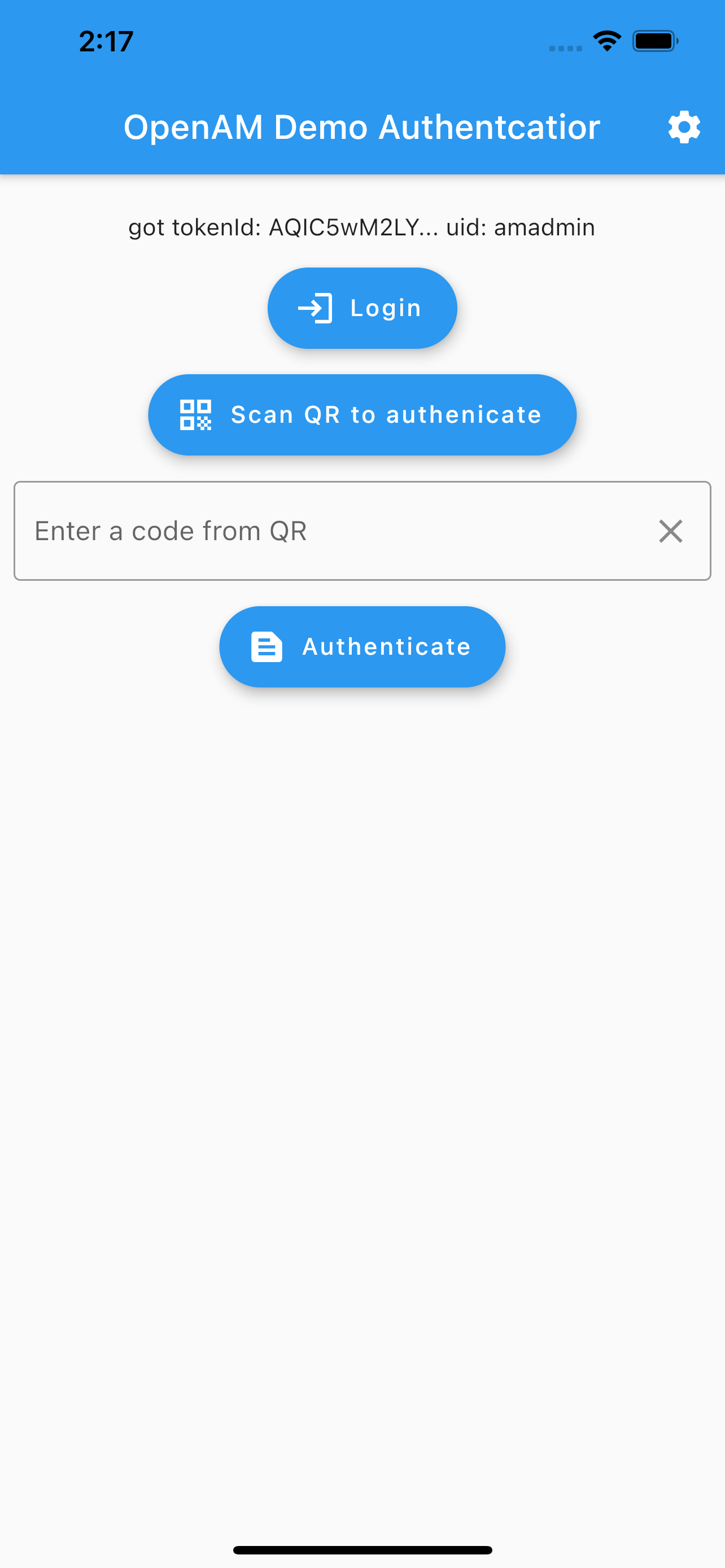 QR mobile mobile authentication successful