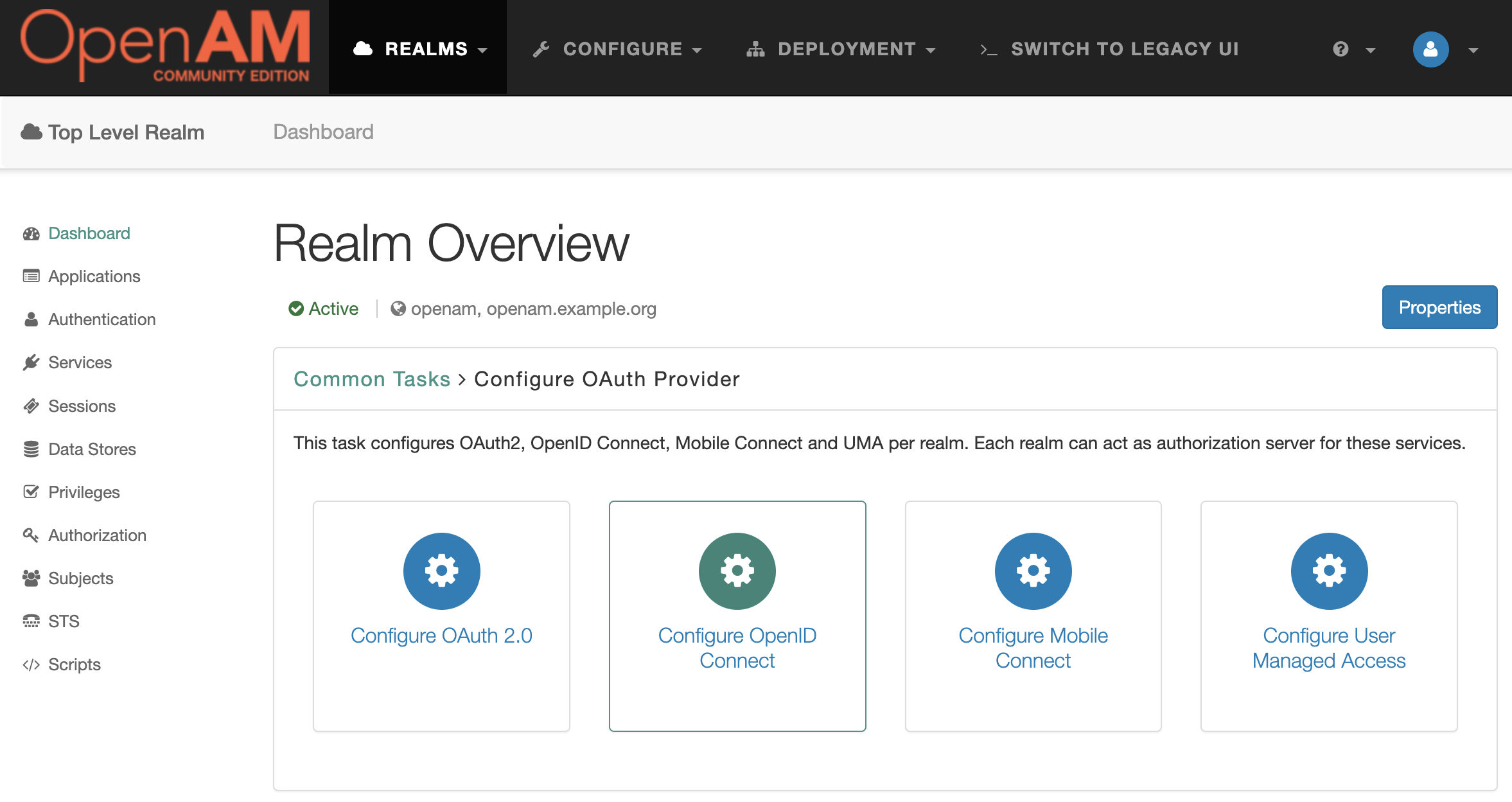 OpenAM Configure OpenID Connect