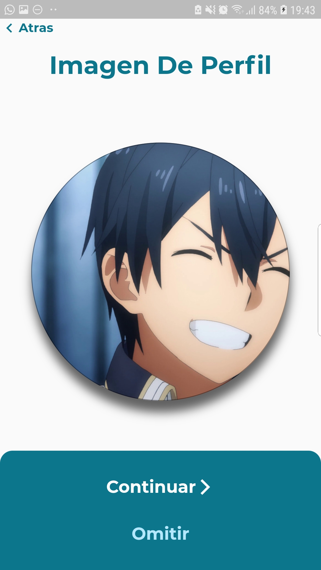 Profile image form page