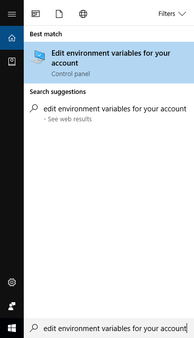 Edit environment variables for your account