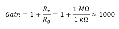 equation for instrumentation amplifier